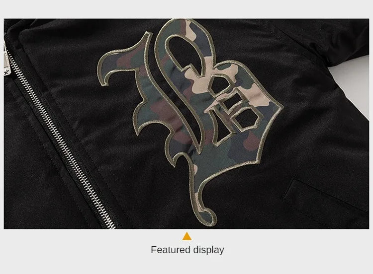 Autumn Winter Pilot Jacket Men Women Badge Star Vintage Bomber Jacket Embroidery Men Fashion Hip Hop Windbreaker Coat Streetwear