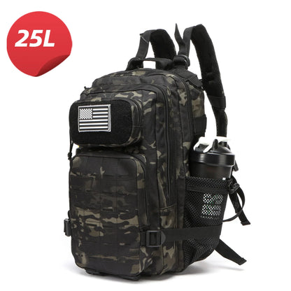 25L/50L Tactical Backpack Bag Hunting MOLLE Backpack GYM for Men Outdoor Hiking Travel Rucksack Witch 2 Bottle Holders