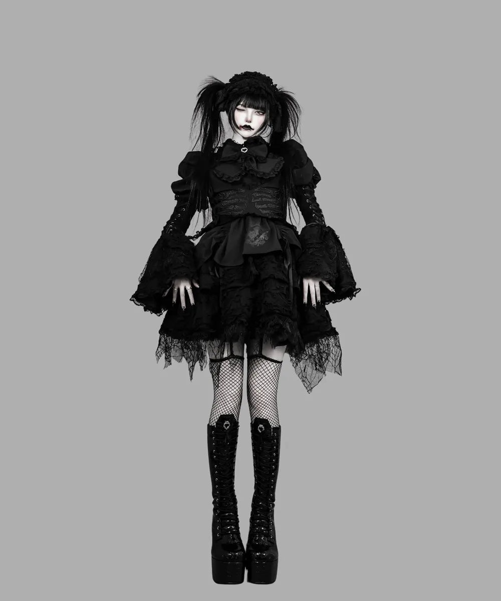 Women's Harajuku Gothic Lolita Mini Dress