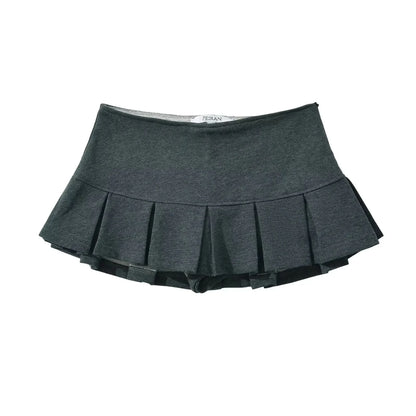 Women's Y2K Low-Rise Pleated Skort