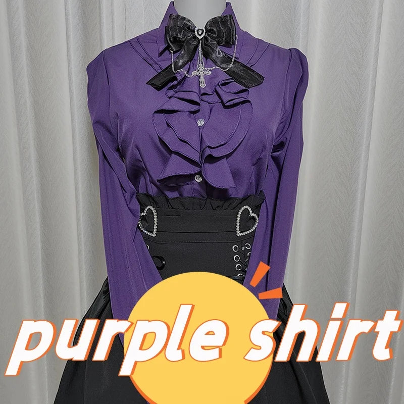 Women's Jirai Kei Lolita Long-Sleeve Blouse