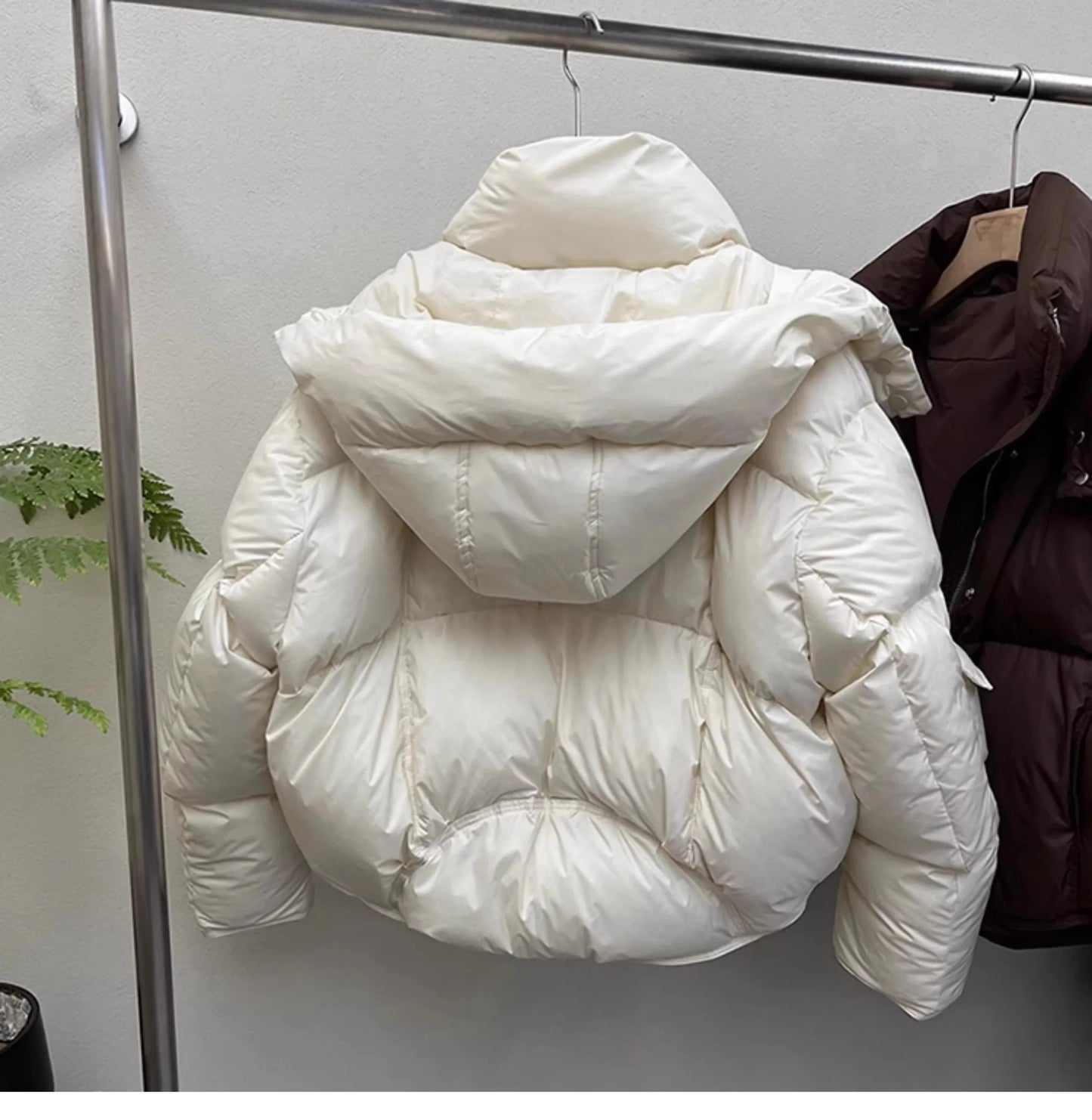 2024 Oversize Cotton Jaet Women's Loose Bread Sle ort Coat Small Design Sense Friend Matching Thiened Polyester Filling