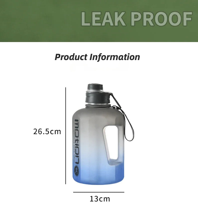 Apex Ritual – ストロー付きスポーツウォーターボトル2L – 目盛り付き大容量フィットネスボトル