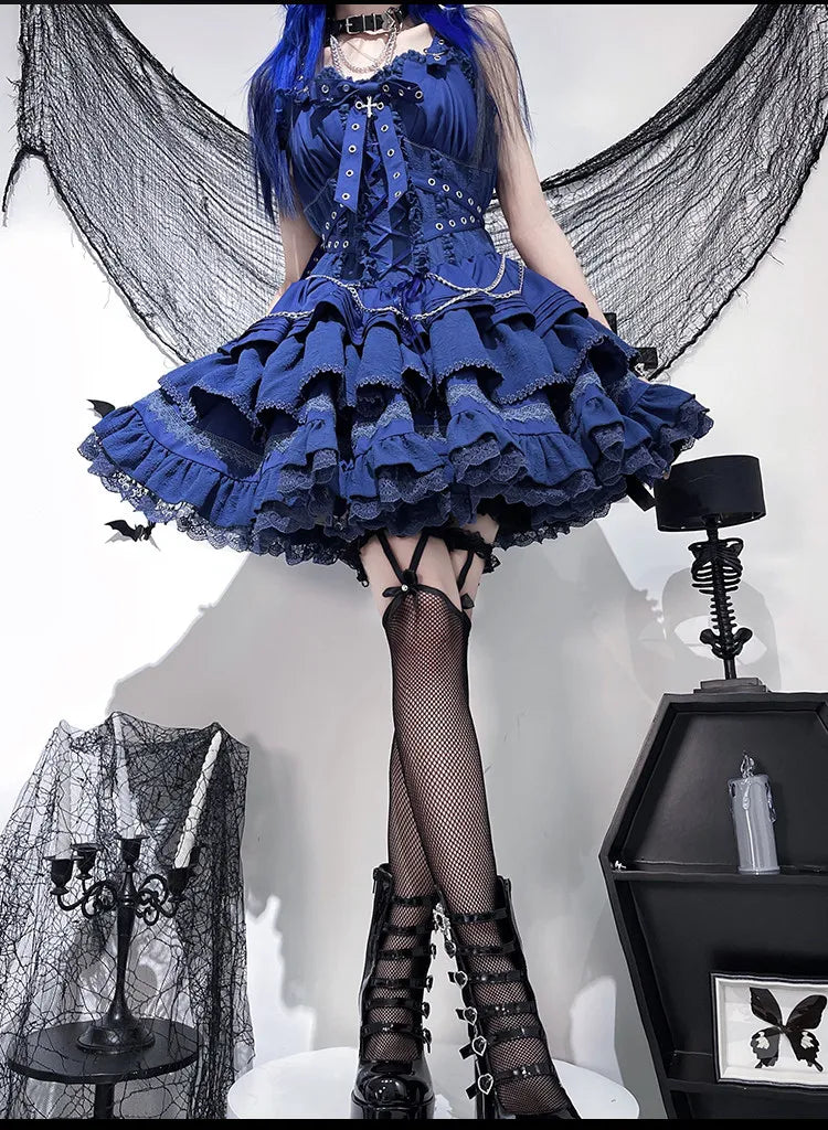 Women's Harajuku Gothic Chain JSK Dress