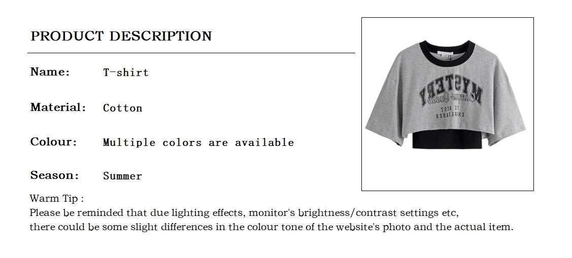 Women's Vintage Graphic Two-Piece Crop T-Shirt Set