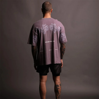 Apex Ritual – 純綿半袖プリントカップルTシャツ – 男女兼用フィットネススポーツウェア
