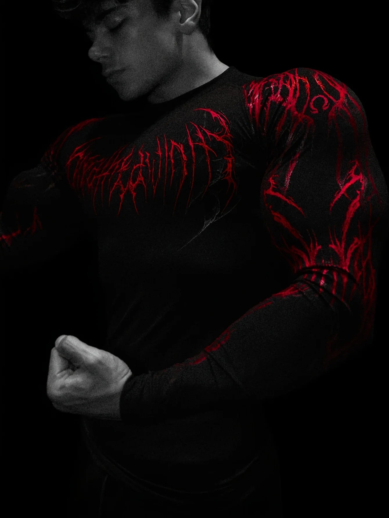 Tight Fitting Long Sleeved T-shirt S-2XL High Elasticity Muscle Fitness Shirt Quick Drying Moisture Wicking And Sweat Wicking