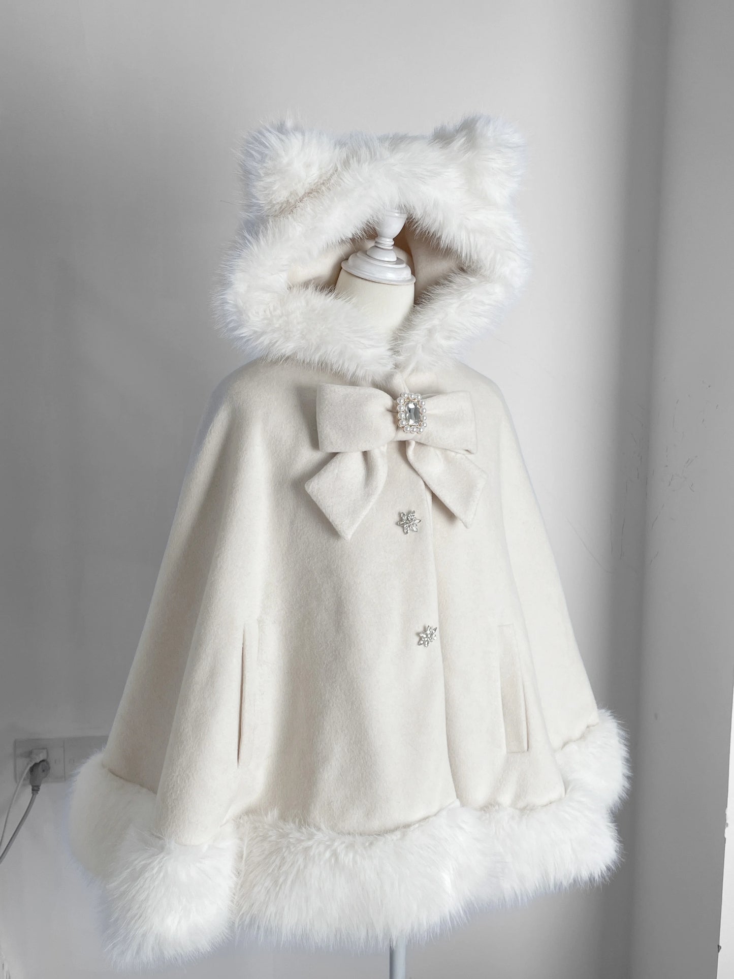 Women's Lolita Cat-Ear Wool Cape