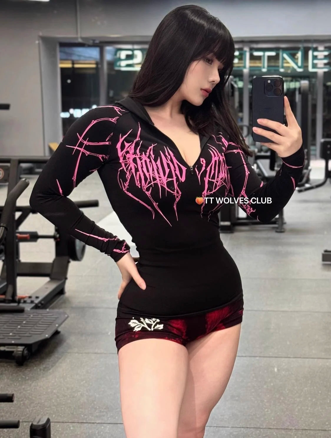 Apex Ritual – Women's Gothic Y2K Slim Zip-Up Hoodie – Quick-Dry Long Sleeve Punk Streetwear