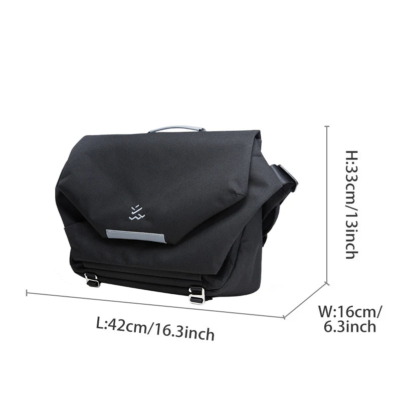 MOYYI Design Large Laptop Messenger Bag for Men Waterproof Travel Crossbody Shoulder Bag Reflective Cycling College School Bag