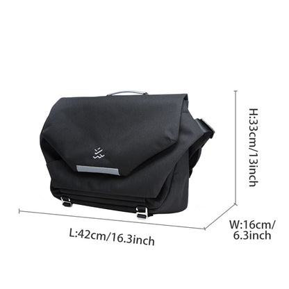 MOYYI Design Large Laptop Messenger Bag for Men Waterproof Travel Crossbody Shoulder Bag Reflective Cycling College School Bag