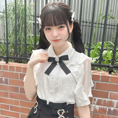 Women's Jirai Kei Lolita Long-Sleeve Blouse