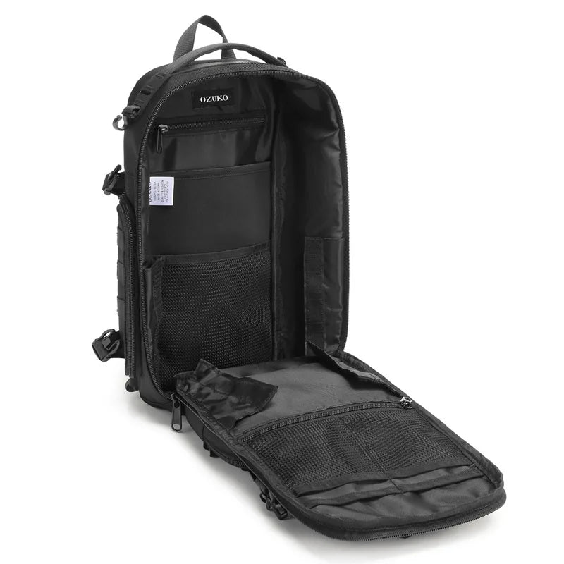 Ozuko Belly Bags Men's Chest Bag Outdoor Tactical One Shoulder Crossbody Bag High Capacity Waterproof Sports Bag For Man