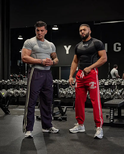 Men's Compression Short Sleeve T-Shirt Tribal Print Workout Tops Breathable Quick Dry Athletic Base Layer for Gym Training Bodyb