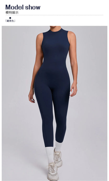 Women's Workout Black Jumpsuit
