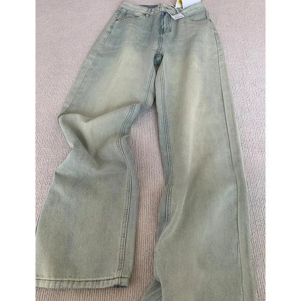 Women's Y2K Gothic Multi-Pocket Wide-Leg Jeans