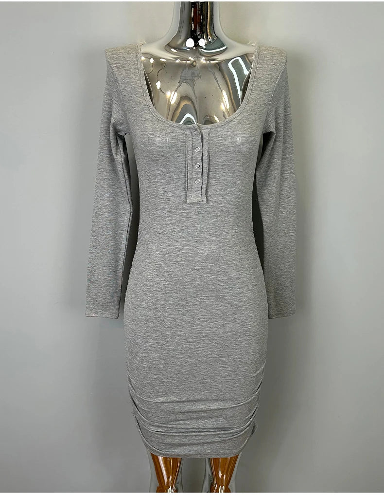 Women's Half-Zip Bodycon Mini Dress