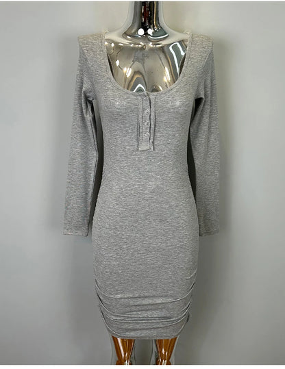 Women's Half-Zip Bodycon Mini Dress