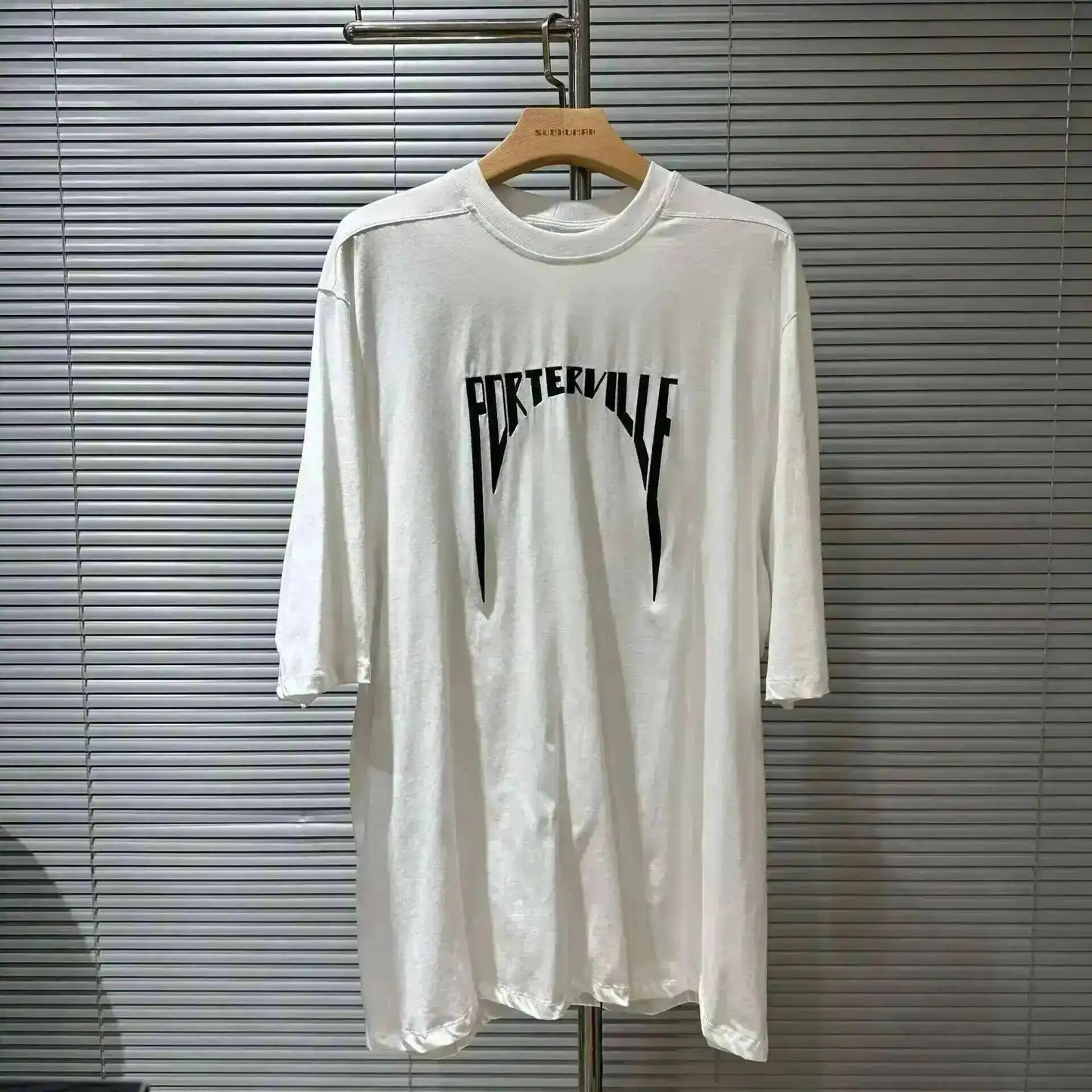 HKSH Summer Men's Tide Dark High Street Trendy Letters Print T-shirt Women Round Collar Cotton Oversized Loose Short Tees HK3578