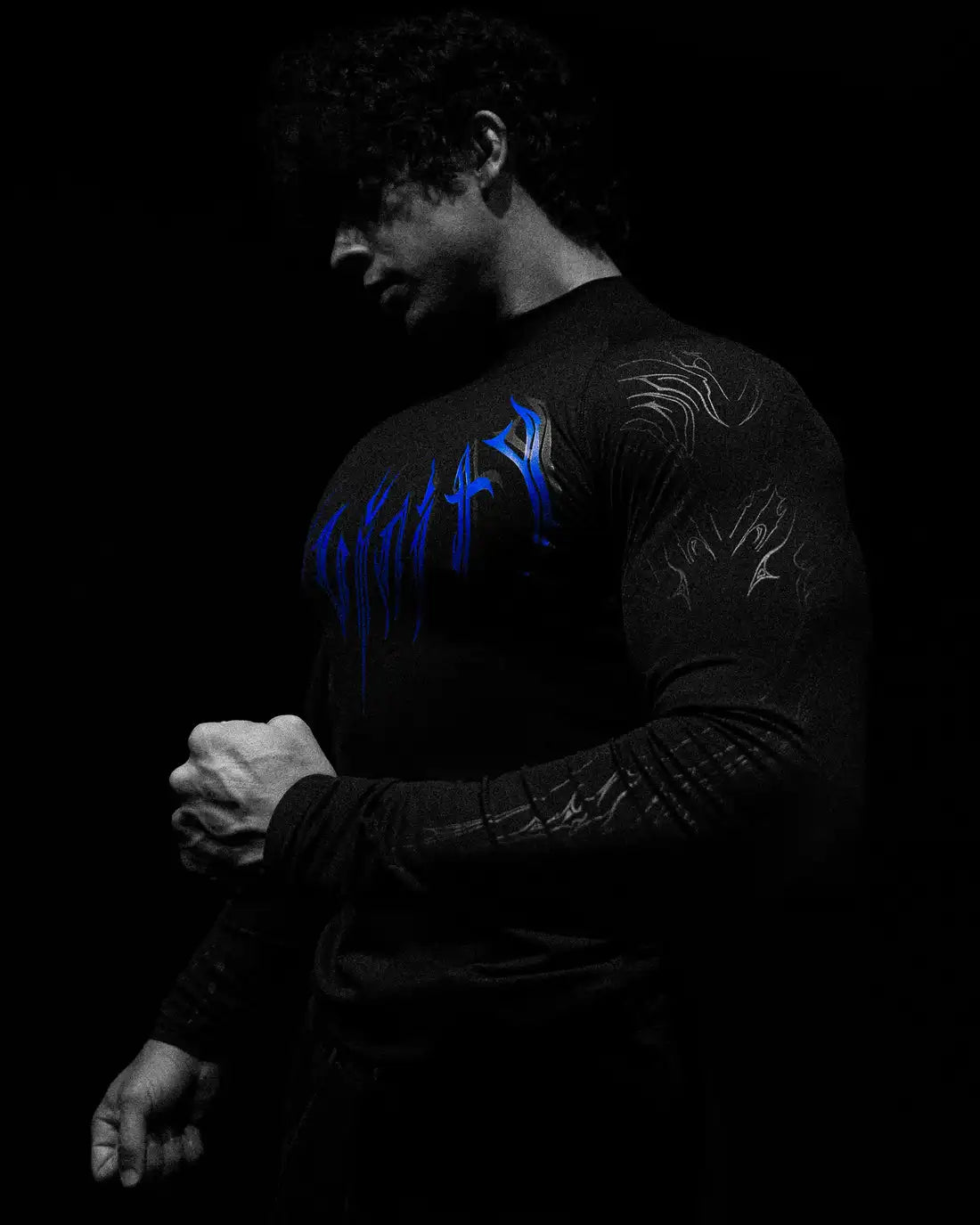 01-Men's Compression Long Sleeve Sports Shirt Workout Tops Gym Compression Breathable High Stretch