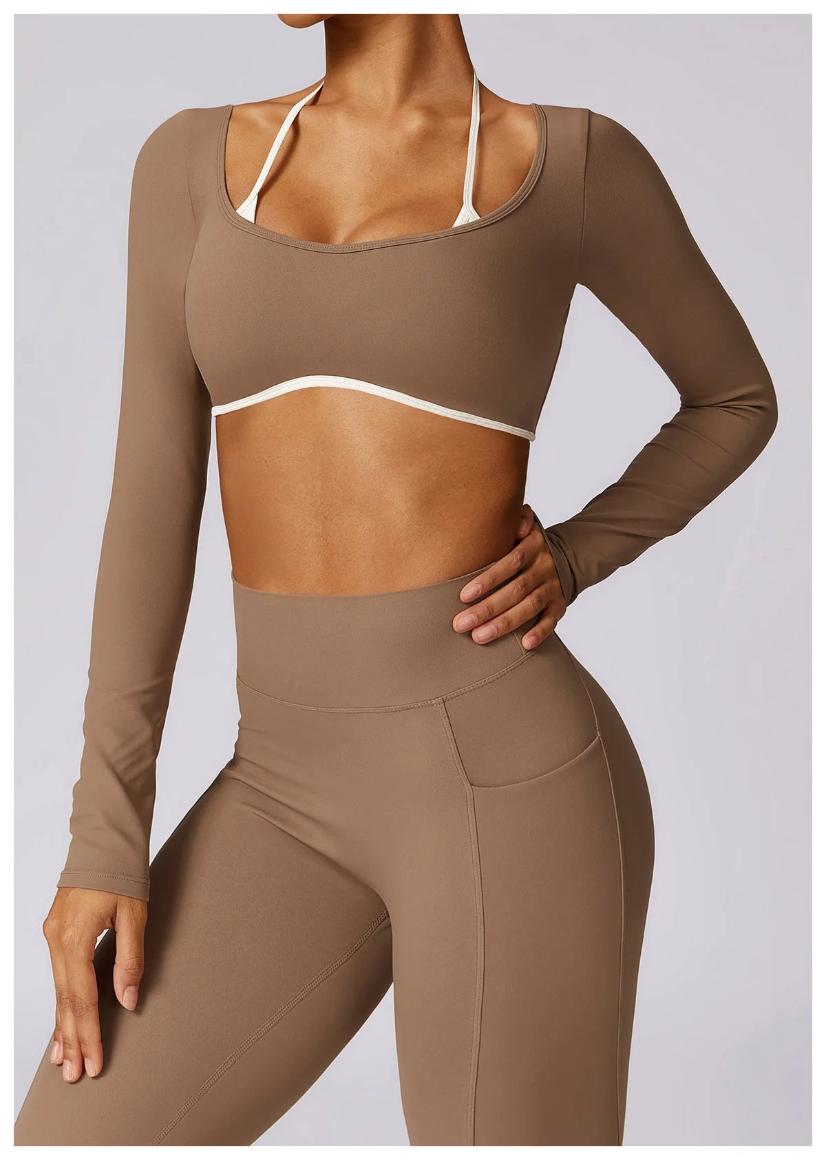 Apex Ritual Women's Backless Long-Sleeve Yoga Top – Quick-Dry Training Shirt