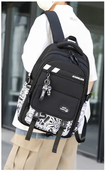 NEW Children School Bags Teenage Boys Kids Backpack Middle High School Students School Backpacks Outdoor Travel Book Bag Mochila