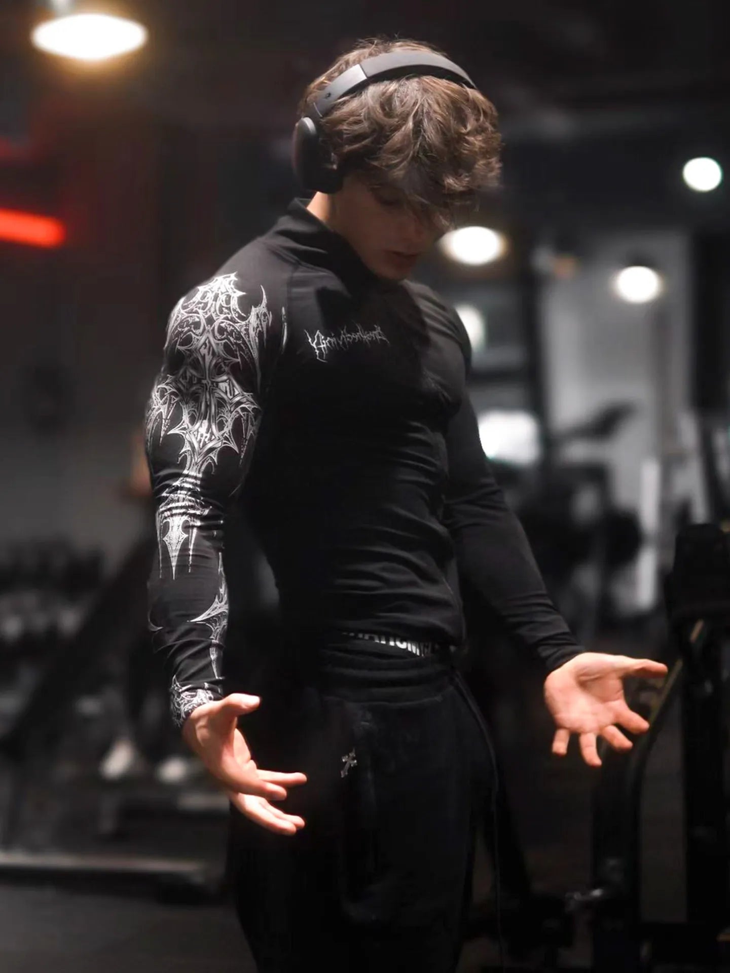 Dark Quick Drying Autumn And Winter Training Long Sleeved Men's Zipper Fitness Clothes, Sports Tight Fitting Clothes