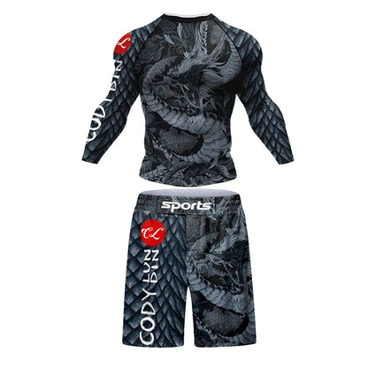 Apex Ritual Jiu-Jitsu Compression Set – Rashguard & MMA Fight Shorts