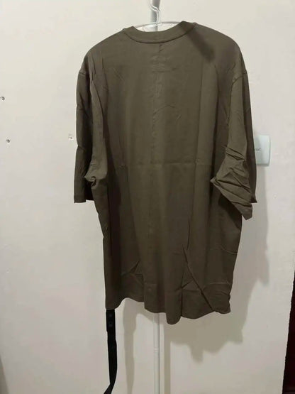 HKSH Spring Summer New Men's Tide Streetwear Cotton Solid Color Loose RO Style Short Sleeves Large Tees Chic Dark T-shirt HK2008