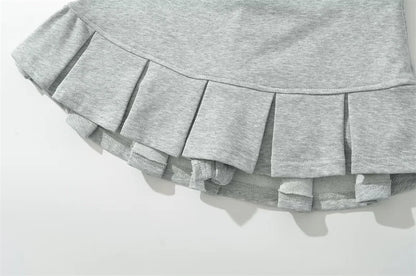 Women's Y2K Low-Rise Pleated Skort
