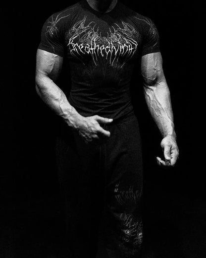 Breathedivinity Quick-drying Compression Shirt with High Elasticity and Breathability for Training Short-Sleeved Sports T-Shirt