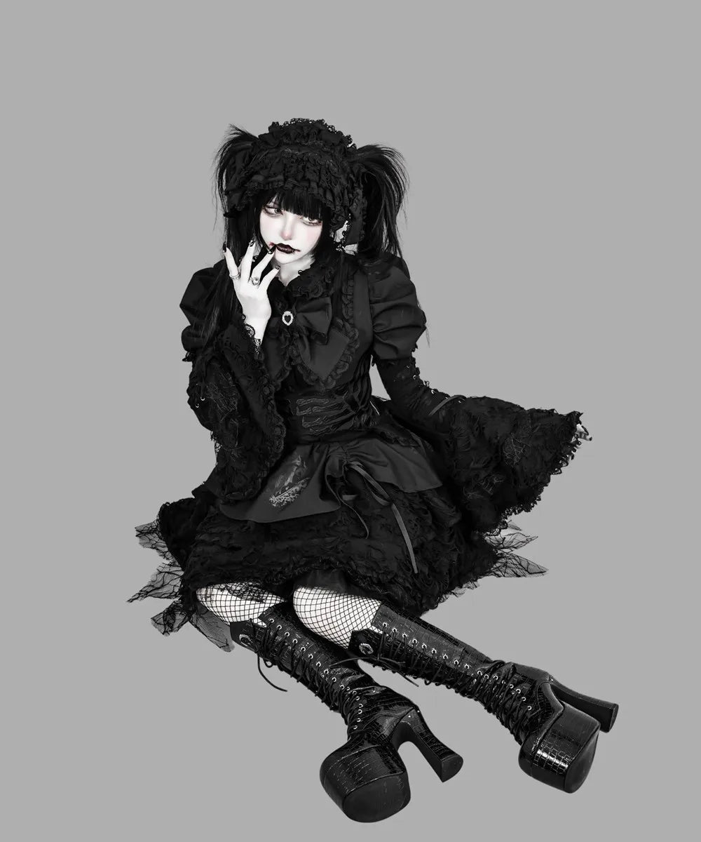 Women's Harajuku Gothic Lolita Mini Dress