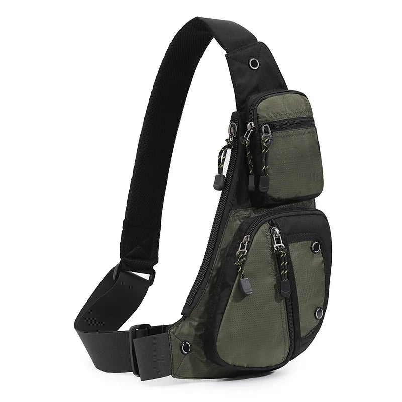 2025 New Men's Oxford Cloth Crossbody Bag Casual Single Shoulder Bag Fashionable Street Style Leisure Chest Bag for Men