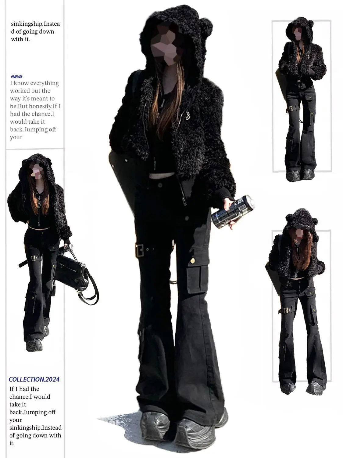 Aesthetic Dark Style Street Y2K Slim Fit Jeans Women's Vintage Sheath Gothic Pants High Waisted Hotsweet Black Denim Trouser