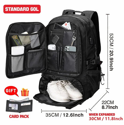 SWISS MILITARY Travel Backpack Large Capacity Waterproof USB Expandable Bag 17.3 Laptop Bag Men Outdoor Sports Backpacks Mochila