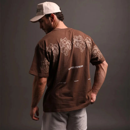 Apex Ritual – 純綿半袖プリントカップルTシャツ – 男女兼用フィットネススポーツウェア