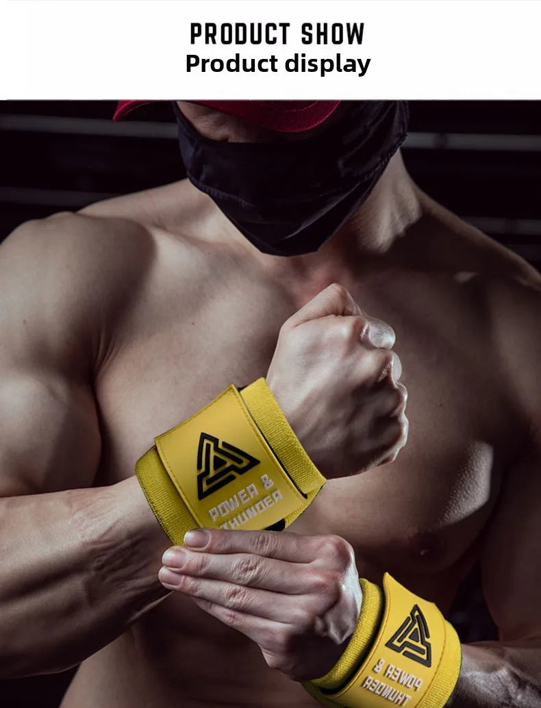 1Pair Premium Wrist Band Wrist Support Brace Strap Extra Strength Weightlifting Wrist Wrap Bandage for Fitness Gym Training Gift