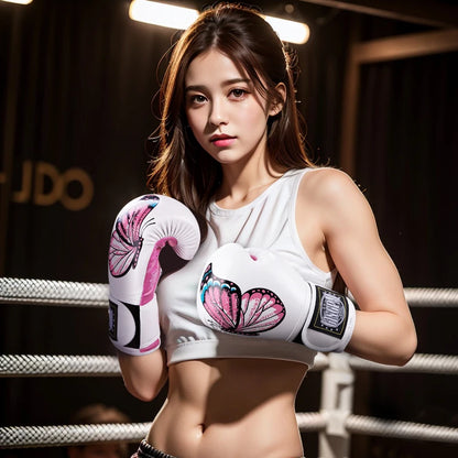 Apex Ritual – Women's 6-12oz Pink Butterfly Boxing Gloves – Muay Thai, MMA & Kickboxing Training