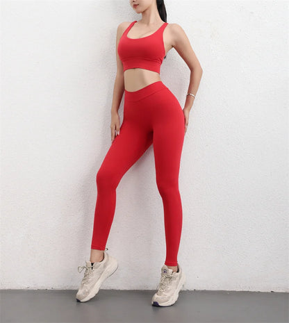 Women's Workout Slim Fit High-Waist Two-Piece Set