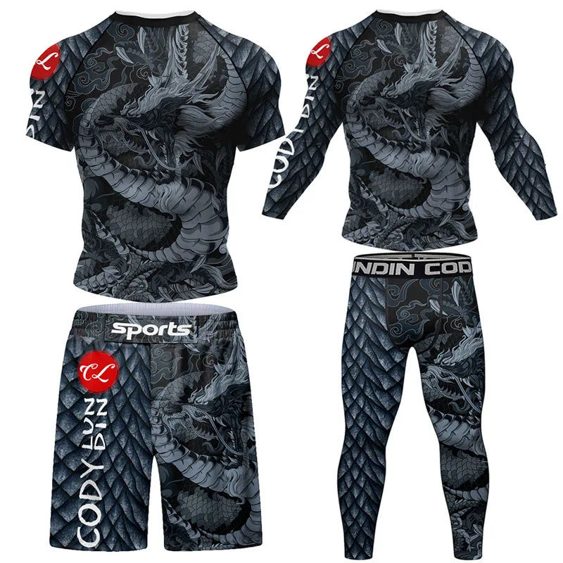 Apex Ritual Jiu-Jitsu Compression Set – Rashguard & MMA Fight Shorts