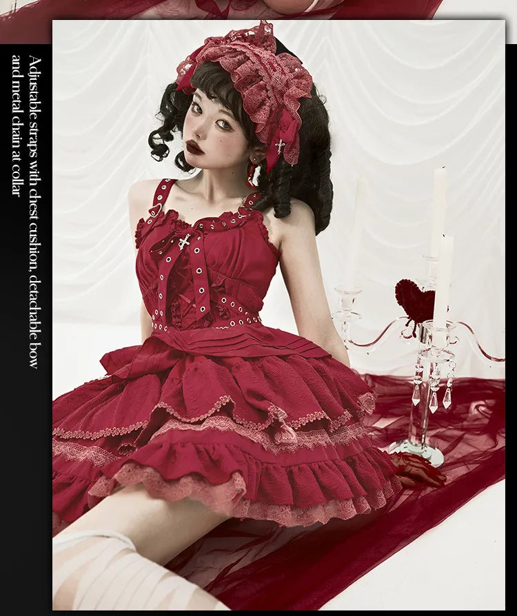 Women's Harajuku Gothic Chain JSK Dress