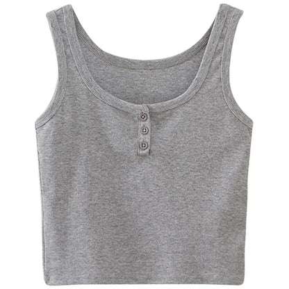 Women's Knitted Round-Neck Casual Tank Top