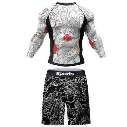 Apex Ritual No-Gi Compression Set – BJJ & Muay Thai Rashguard, Tee & Shorts