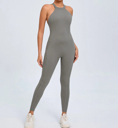 Women's Workout Coffee Jumpsuit