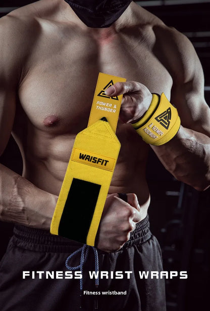 1Pair Premium Wrist Band Wrist Support Brace Strap Extra Strength Weightlifting Wrist Wrap Bandage for Fitness Gym Training Gift