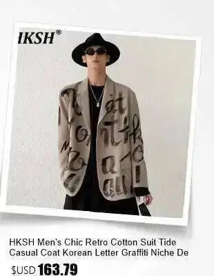HKSH Summer Spring New Men's Tide Dark Sexy Double Layered V-neck Solid Sleeveless Tees Fashion Knit Tank Tops Chic Vest HK1399
