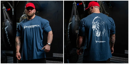 SILVERBACK Sports Men Loose T-shirt Cotton Fashion Oversized Male Tee Shirts Gym Running Streetwear Fitness T-shirt men clothing