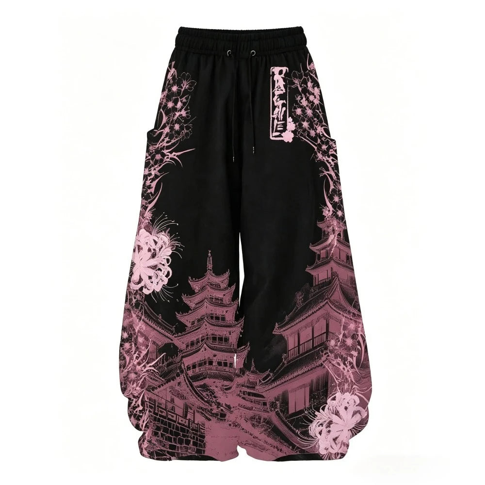 2026 Streetwear Gothic Retro Y2K Loose Harajuku Trendy Men and Women Hip Hop Fashion Casual Versatile Couple Wide Leg Pants