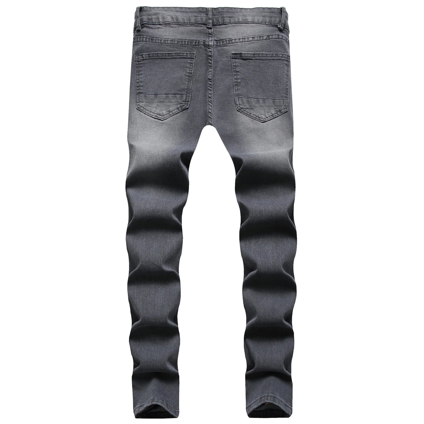 2026 Spring Summer New Men Denim Pants Casual Slim Fit Skinny Ripped Versatile Fashion Long Jeans Men