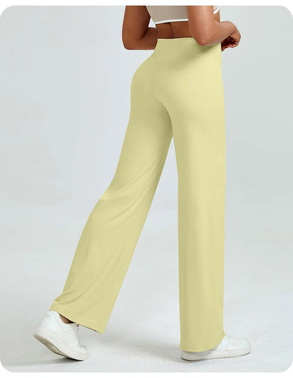 Apex Ritual – Women's High-Waist Straight-Leg Yoga Pants – Relaxed Fit Training Trousers